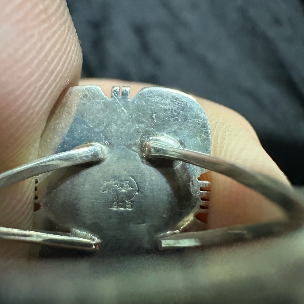 Vintage Sterling Silver Ring with Turquoise Stone - Picture 2 of 5
